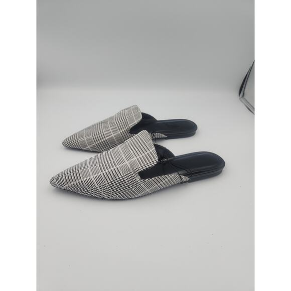 Forever 21 Black/white Tweed Houndstooth‎ Mules - Picture 2 of 5